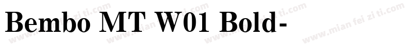 Bembo MT W01 Bold字体转换